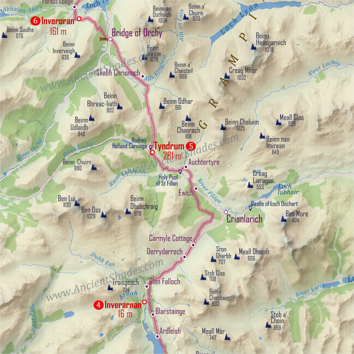 West Highland Way hiking map [2]