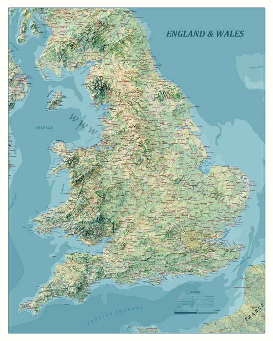 Relief map of England & Wales [2]
