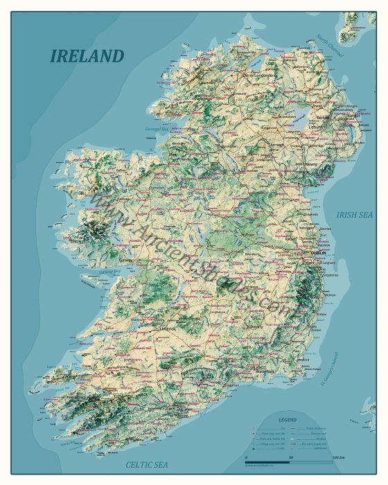 Relief map of Ireland [2]
