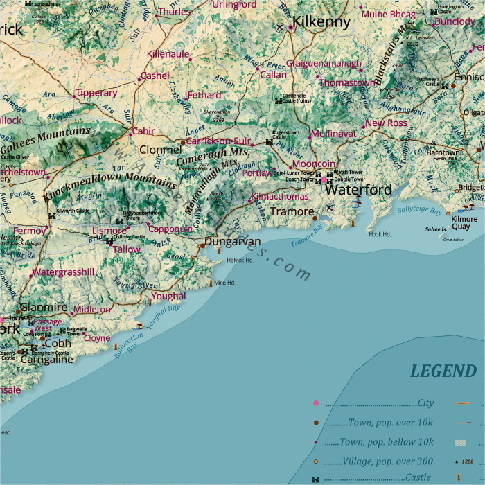Relief map of Ireland [3]
