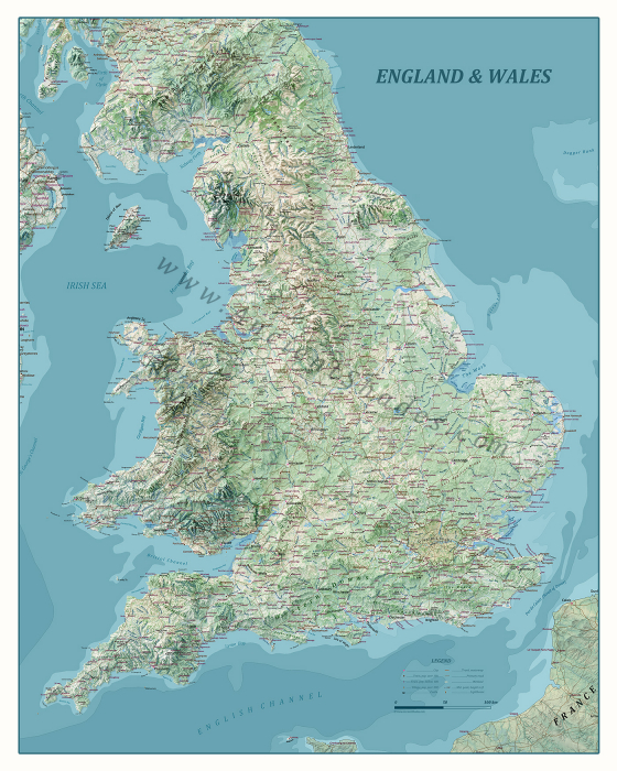 Relief map of England & Wales [2]