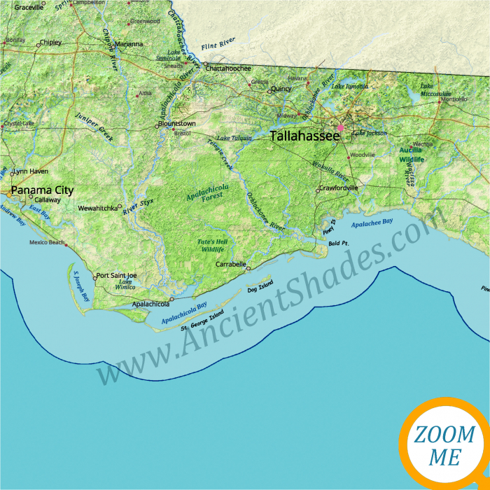 Florida physical map [3]