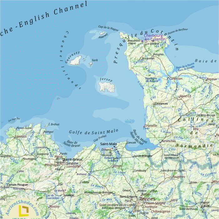 Physical map of France, vintage version [3]