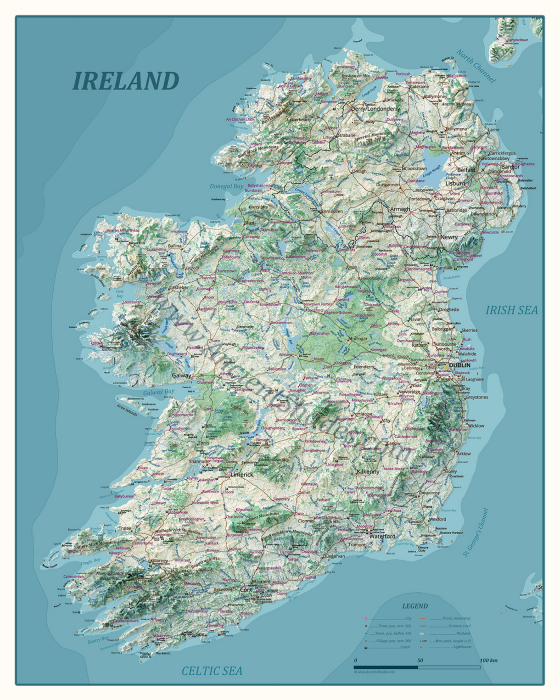 Relief map of Ireland [2]