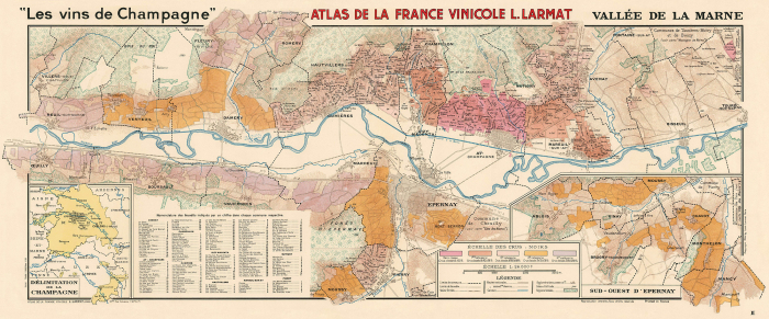 Vallée de la Marne wine map. [2]