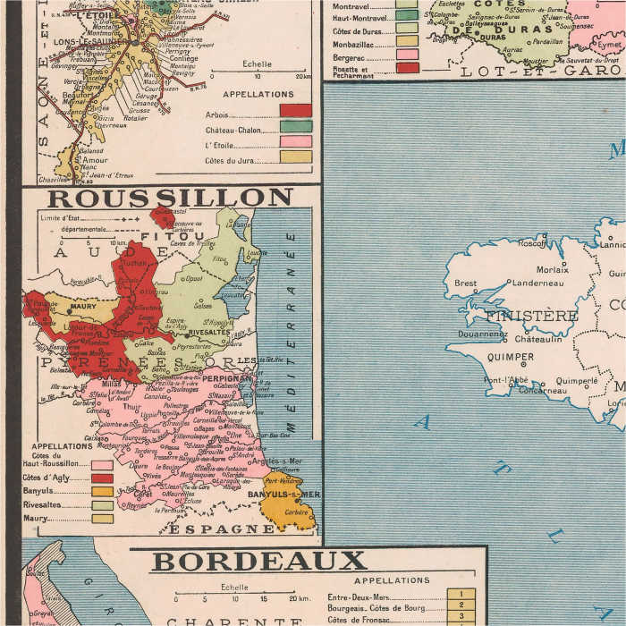 France vintage wine map [5]