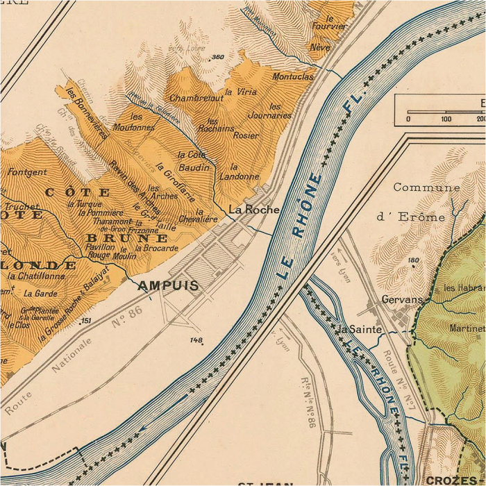 Côtes du Rhône wine map [4]
