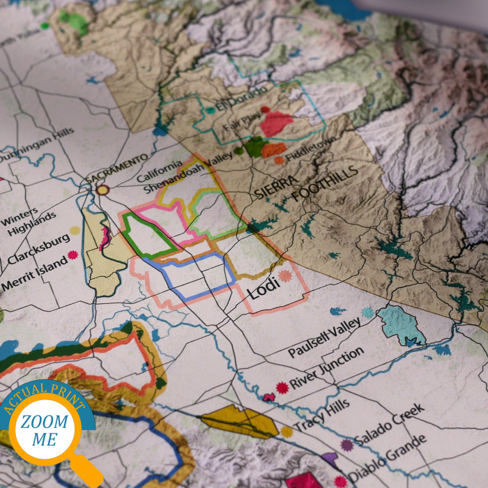 California Wine Region Map – Vineyards & Terroirs Poster [7]