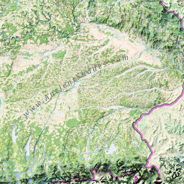 Minimalist relief map of Germany [3]