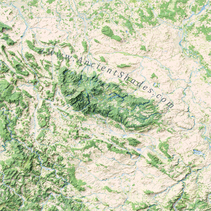 Minimalist relief map of Germany [4]