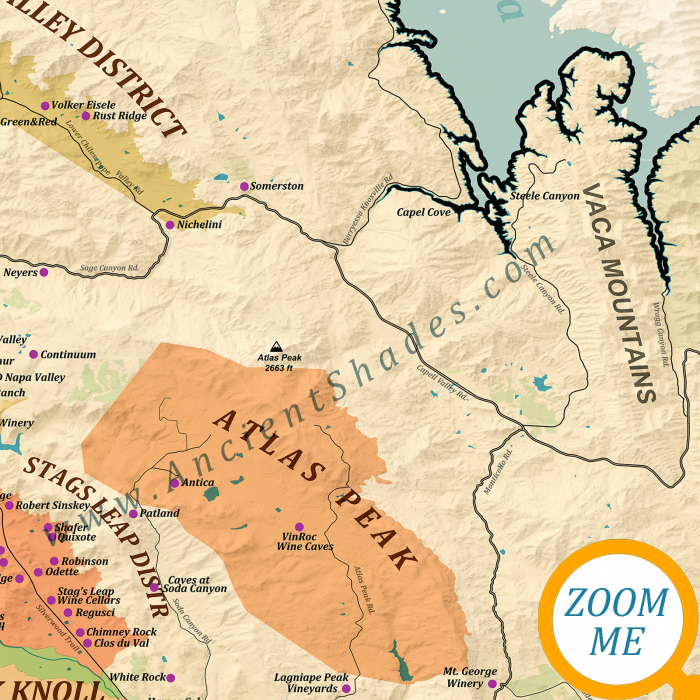 Wine map of Napa Valley [3]