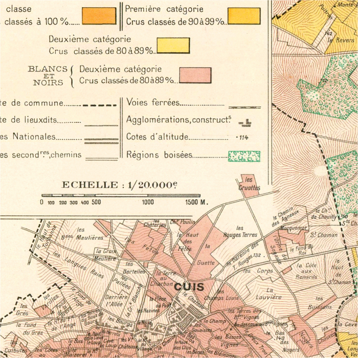 Côte des Blancs wine map [5]