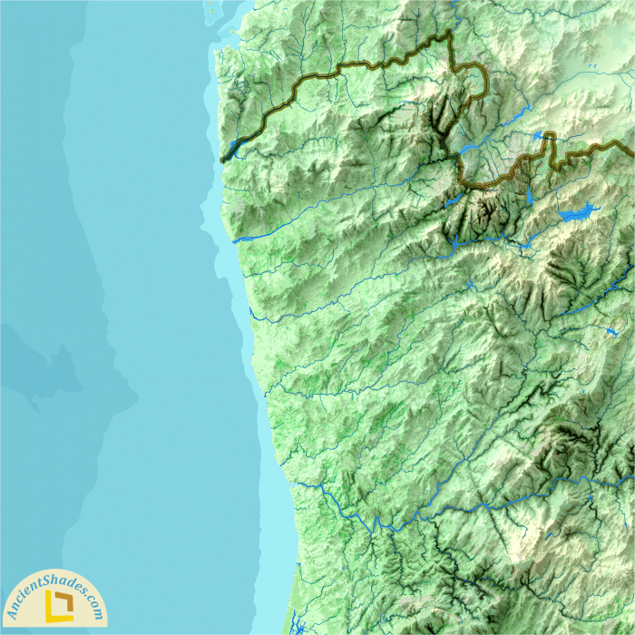 Minimalist relief map of Portugal [3]
