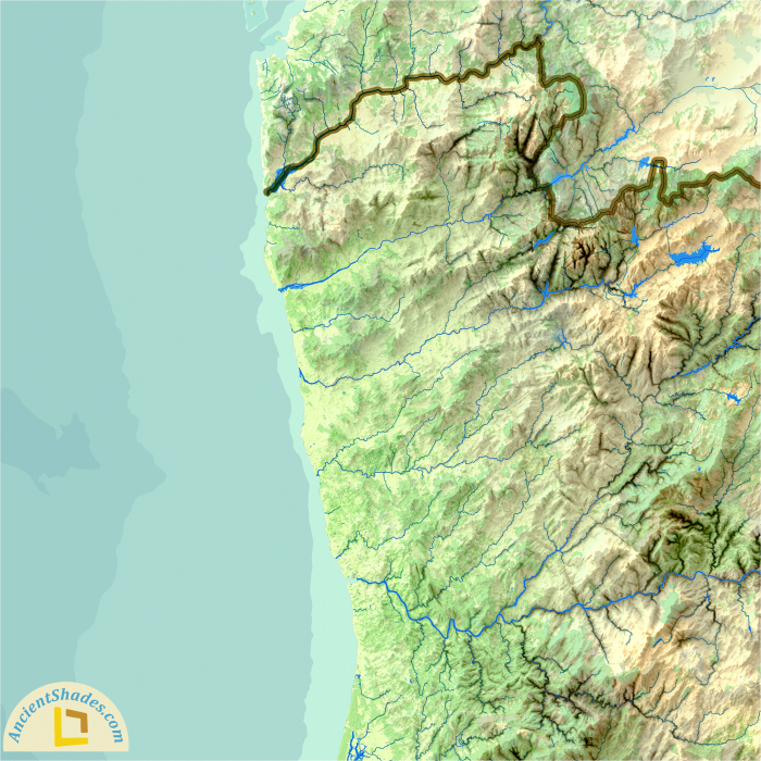 Minimalist relief map of Portugal [3]