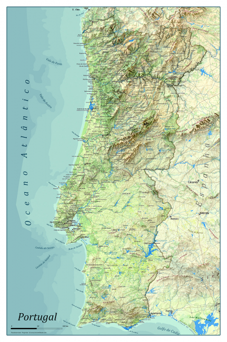 Relief map of Portugal [2]