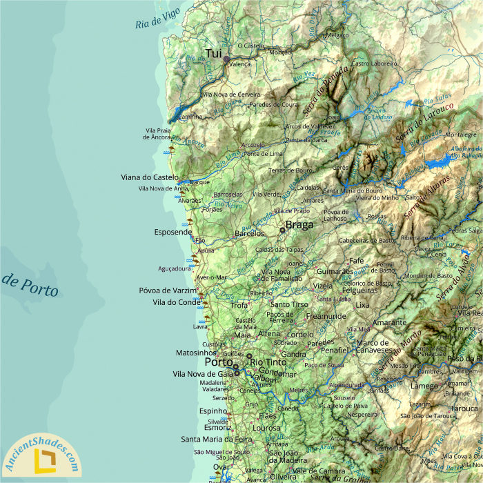 Relief map of Portugal [3]