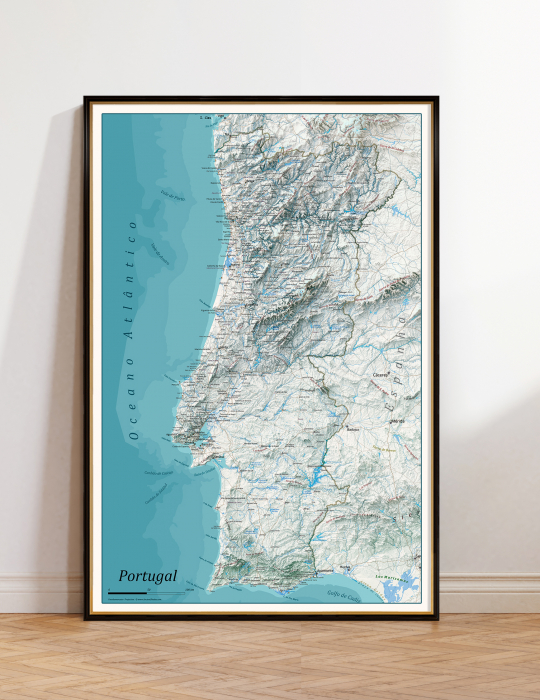 Physical map of Portugal [1]