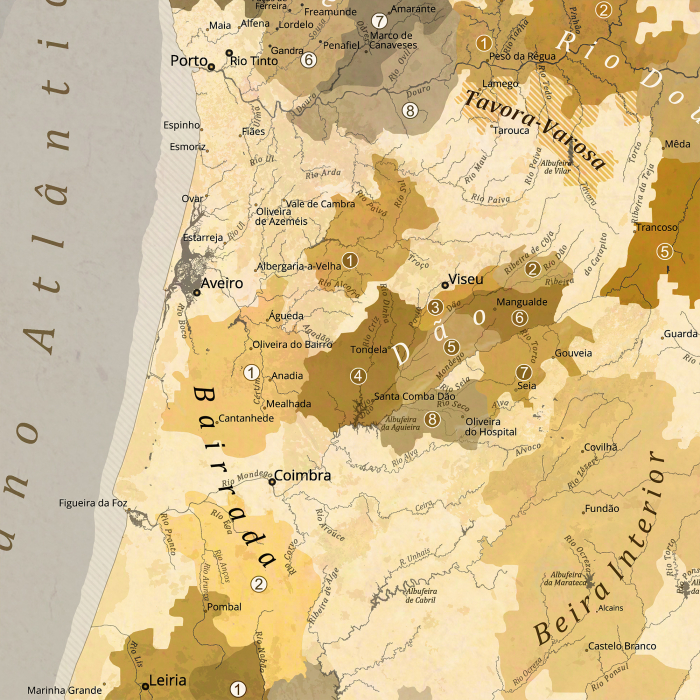Wine map of Portugal, vintage style [2]