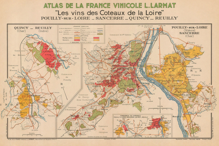 Pouilly-sur-Loire, Sancerre, Quincy and Reuilly wine map [2]
