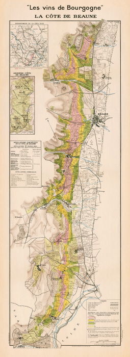 La Côte de Beaune wine map. [2]