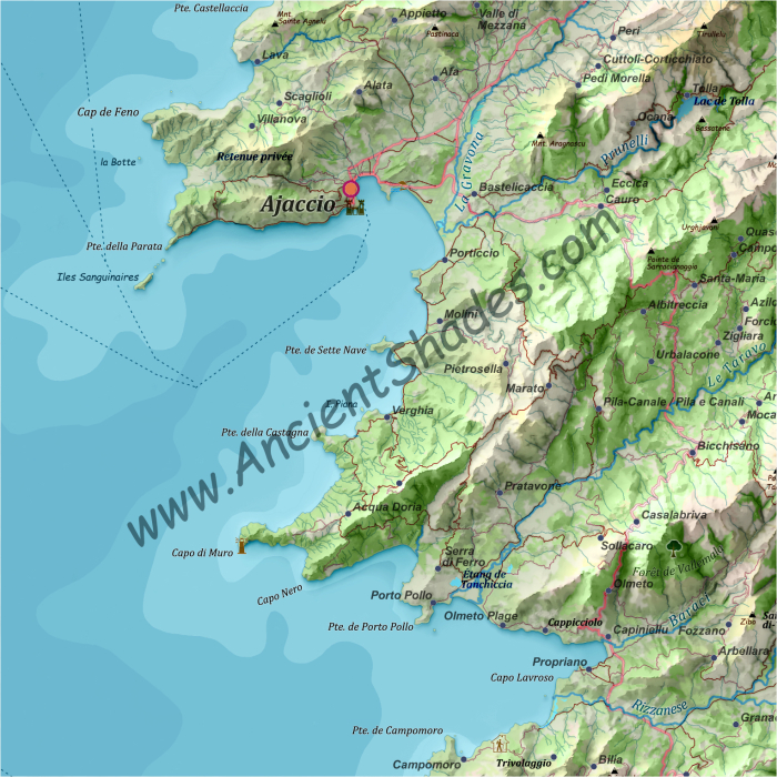 Topographical map of Corsica [2]