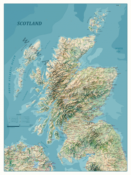 Scotland physical map [2]