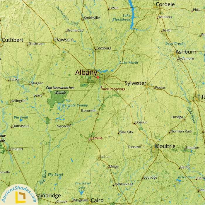 Georgia physical map [4]