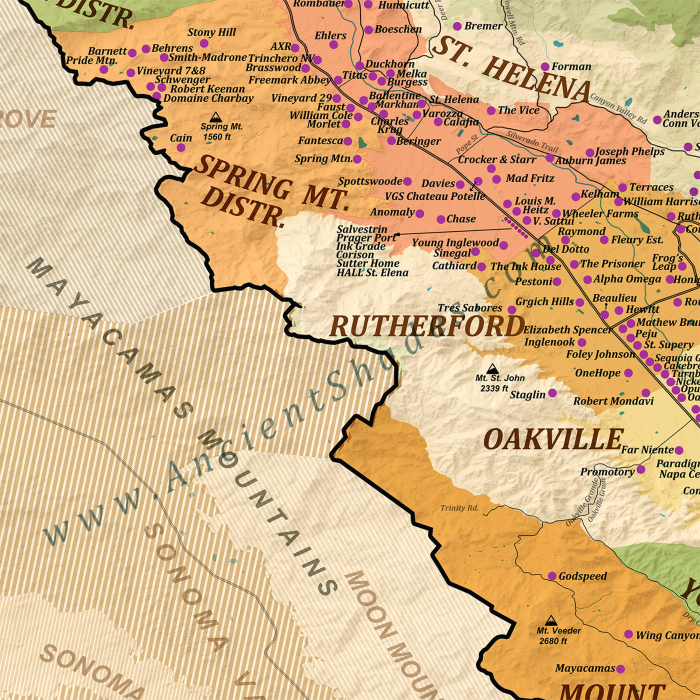 Wine map of Sonoma [5]