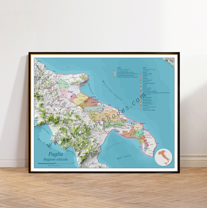 Wine map of Puglia [1]