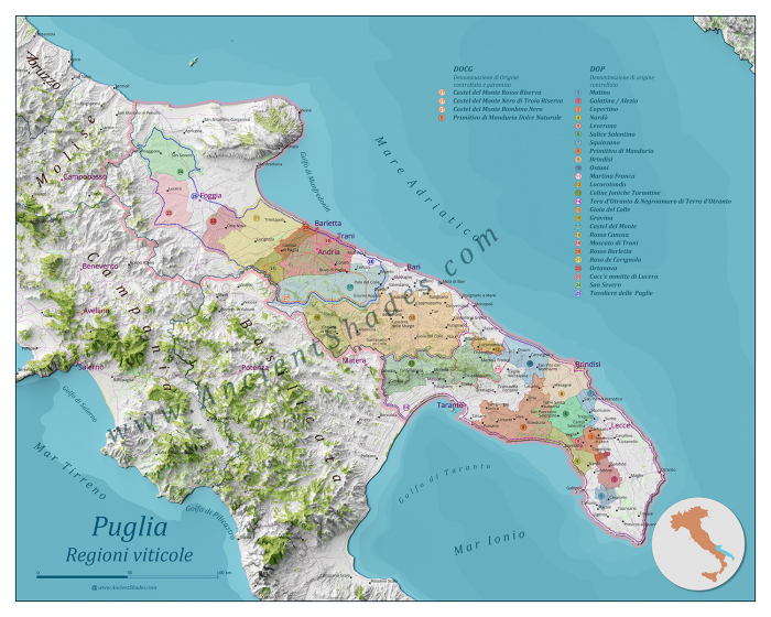 Wine map of Puglia [2]