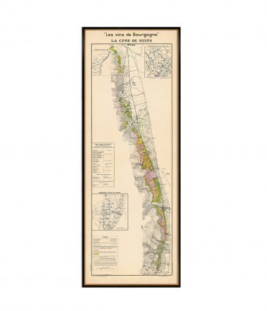 Wine maps - La Côte de Nuits wine map