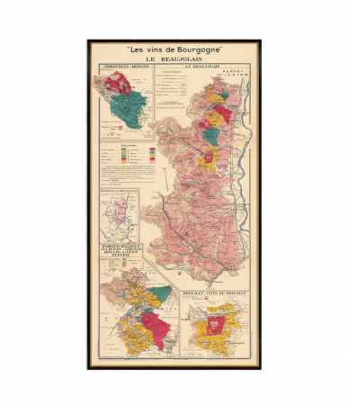 Wine maps - Le Beaujolais wine map
