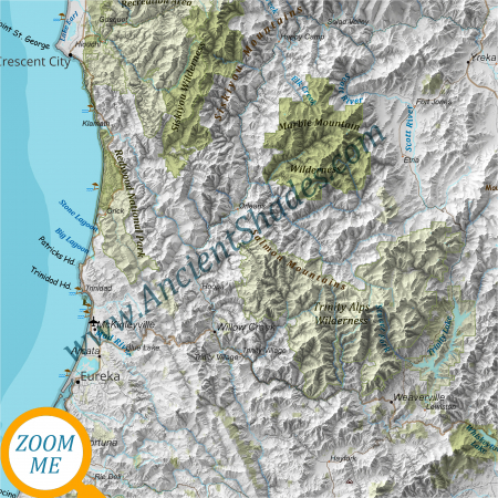 California Cold Relief Map – Topographical Wall Art [4]