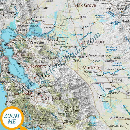California Cold Relief Map – Topographical Wall Art [3]