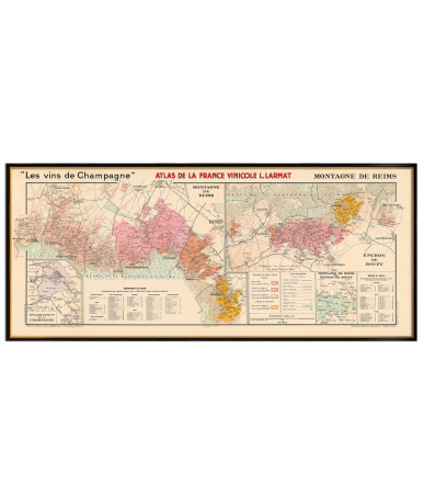 Wine maps - Montagne de Reims wine map.