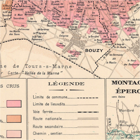 Montagne de Reims wine map. [2]