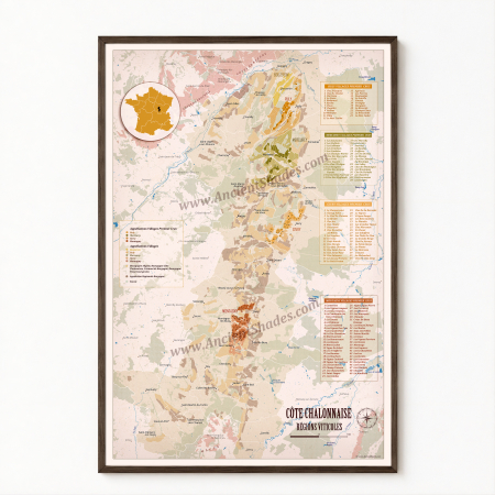 Wine maps - Côte Chalonnaise AOC map
