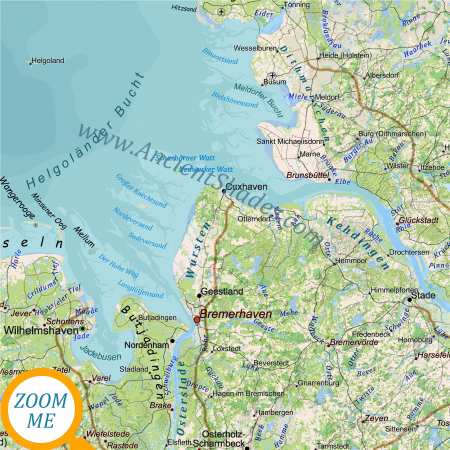 Minimalist relief map of Germany [4]