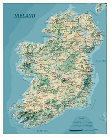 Relief map of Ireland [1]