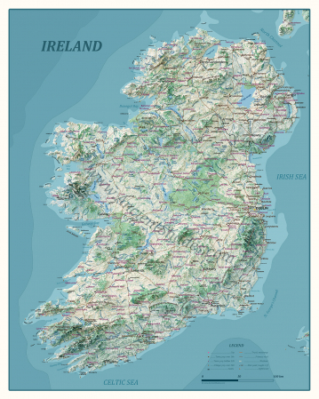 Relief map of Ireland [1]