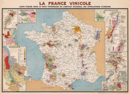France vintage wine map [1]