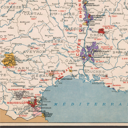 France vintage wine map [2]