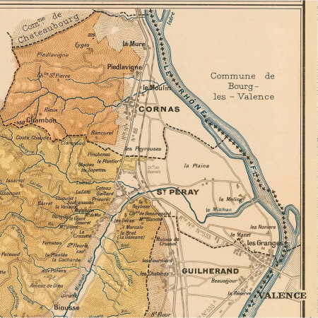 Côtes du Rhône wine map [2]