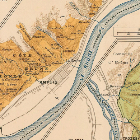 Côtes du Rhône wine map [3]