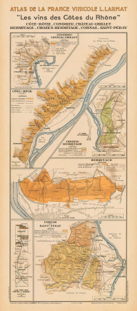 Côtes du Rhône wine map [1]