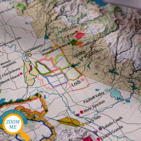 California Wine Region Map – Vineyards & Terroirs Poster [6]