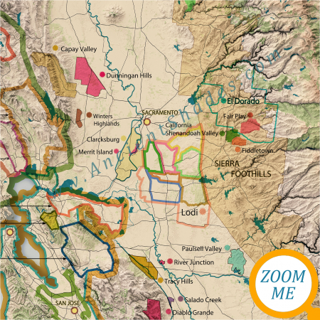 California Wine Region Map – Vineyards & Terroirs Poster [3]