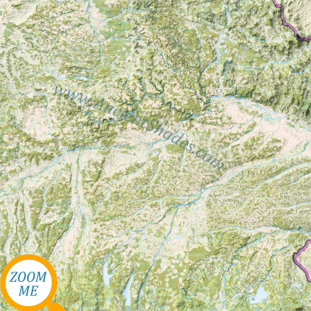 Minimalist relief map of Germany [2]