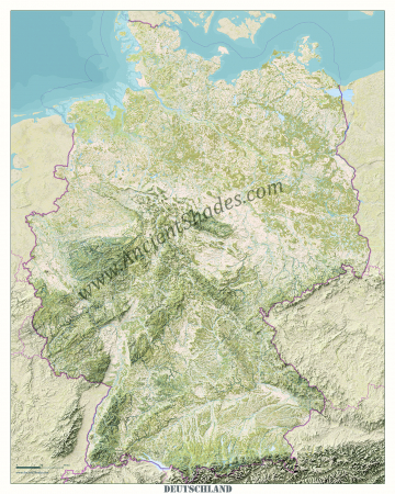 Minimalist relief map of Germany [1]
