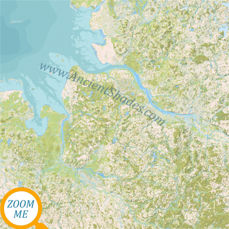 Minimalist relief map of Germany [4]